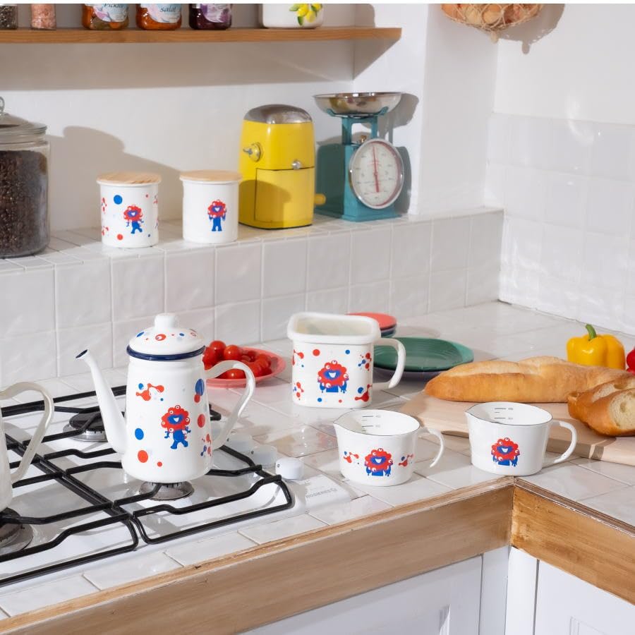 新品】ミャクミャク ホーロー マルチ スクエア ポット 水玉 万博 琺瑯