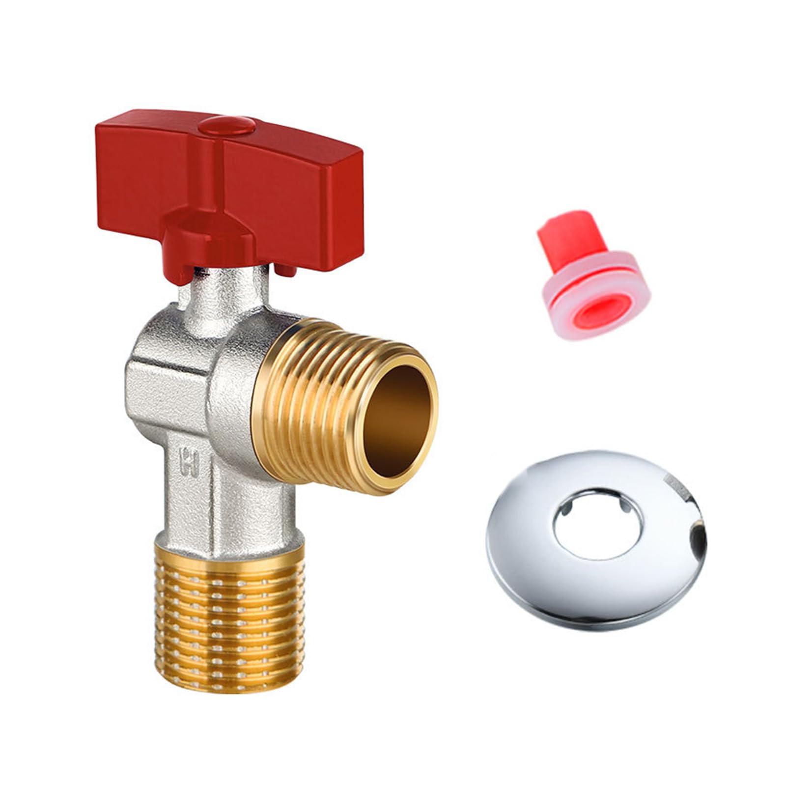Tsophreniq G Stron Brass Angles Stop Valves 0.5 Inch Connection Fast Water Flows Leak Erosion Resistant For Pipe Networks Traditional Angled Radiator Valves