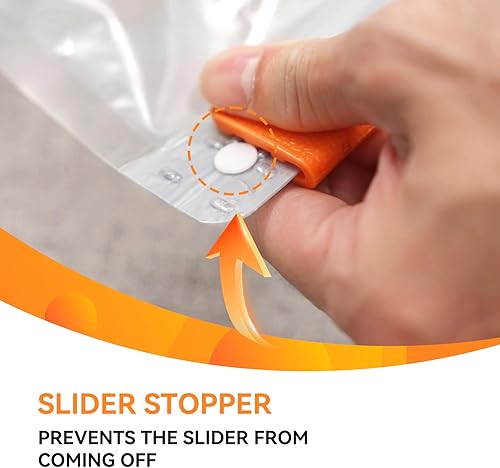 Miniatura 3 de Wevac Paquete de 10 bolsas de almacenamiento al vacío (2 jumbo2 grandes2 medianas4 bolsas con ruedas)  Ahorro de espacio  Vacío rápido  Sello de