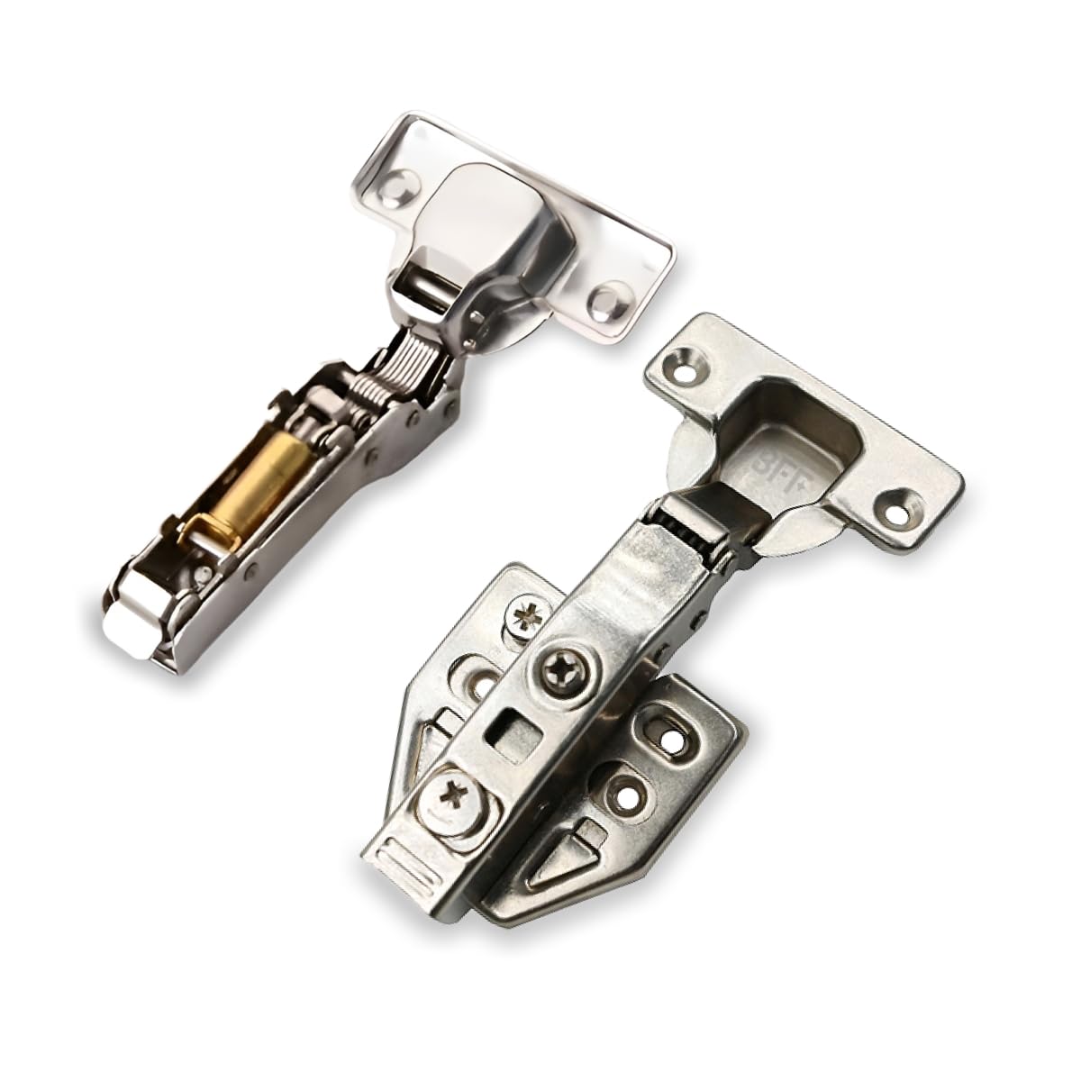  - Domira 4" Soft Close Cabinet Hinges Stainless Steel Heavy Duty Kitchen Cupboard Door HingesChrome Finish