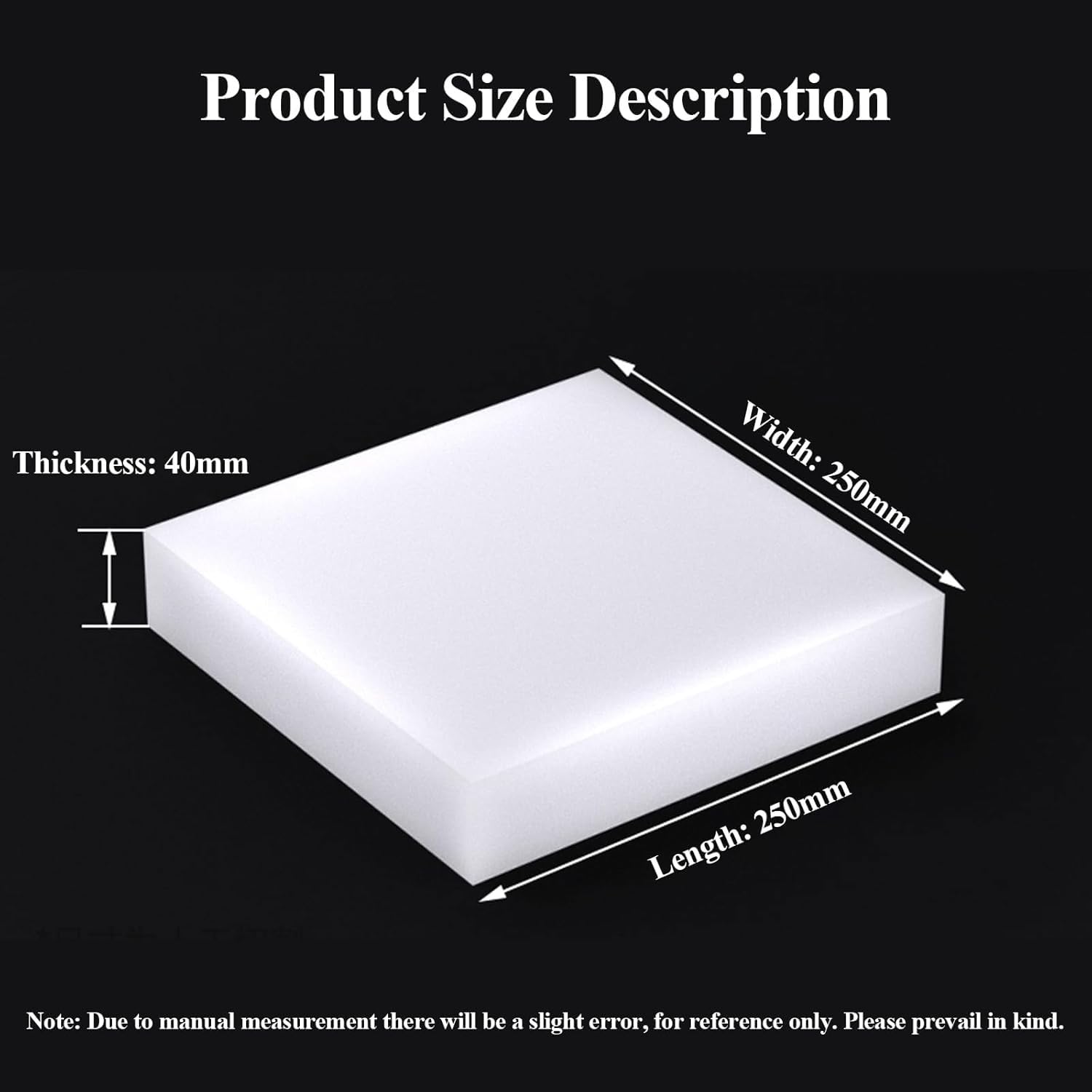 Blok tłumiący gumowy, silikonowy, kwadratowy, 250×250 mm, grubość bloku amortyzatora silikonowego 25-50 mm, idealny do maszyn i remontów, 250×250×50 mm(250x250x40mm)