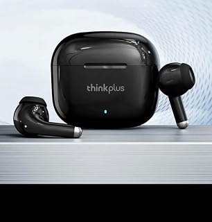 Thinkplus LP40 Pro TWS Earphones Wireless Bluetooth 5.1 Sport Noise Reduction Headphones Touch Control 250mAH 2022 (White) (Black)