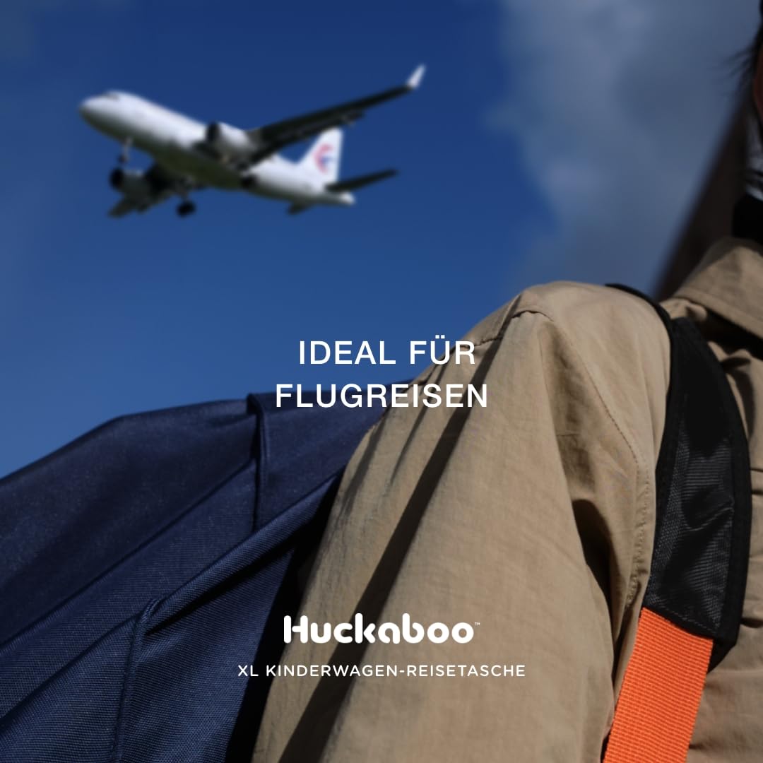 Huckaboo XL Kinderwagen-Transporttasche aus strapazierfähigem Nylon, Dunkelblau