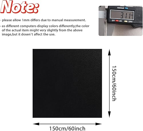 Miniatura 2 de MOTUKA Tela de gamuza gris de 60 pulgadas de largo x 60 pulgadas de ancho con material de respaldo de espuma, tela de microgamuza para