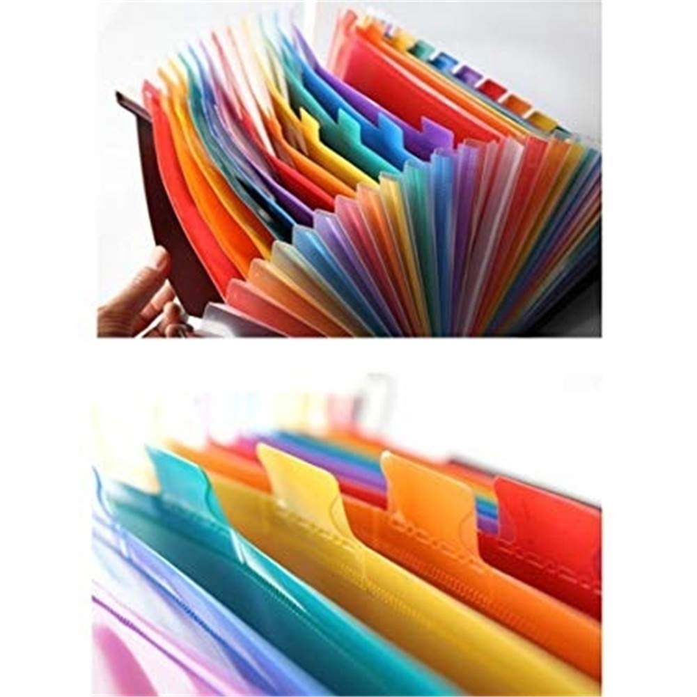Buy OakPine 24 Pocket Expanding File Folder Large Plastic Rainbow