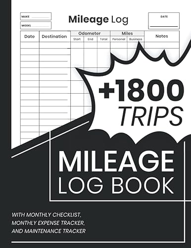 Mileage Log Book: 3 in 1 mileage log book for taxes | Ideal Taxes Organizer and Mileage Tracker | Prefect Vehicle Mileage Log Book