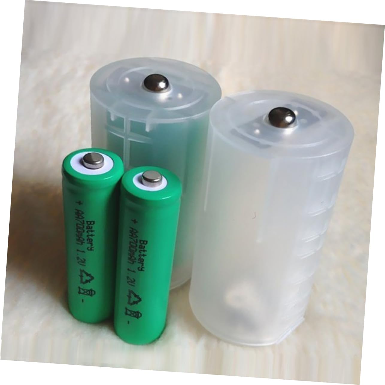 OSALADI 24pièces Adaptateurs De Batterie AA à d Transparent Convertisseur Pratique pour Électroniques Et Situations d Urgence
