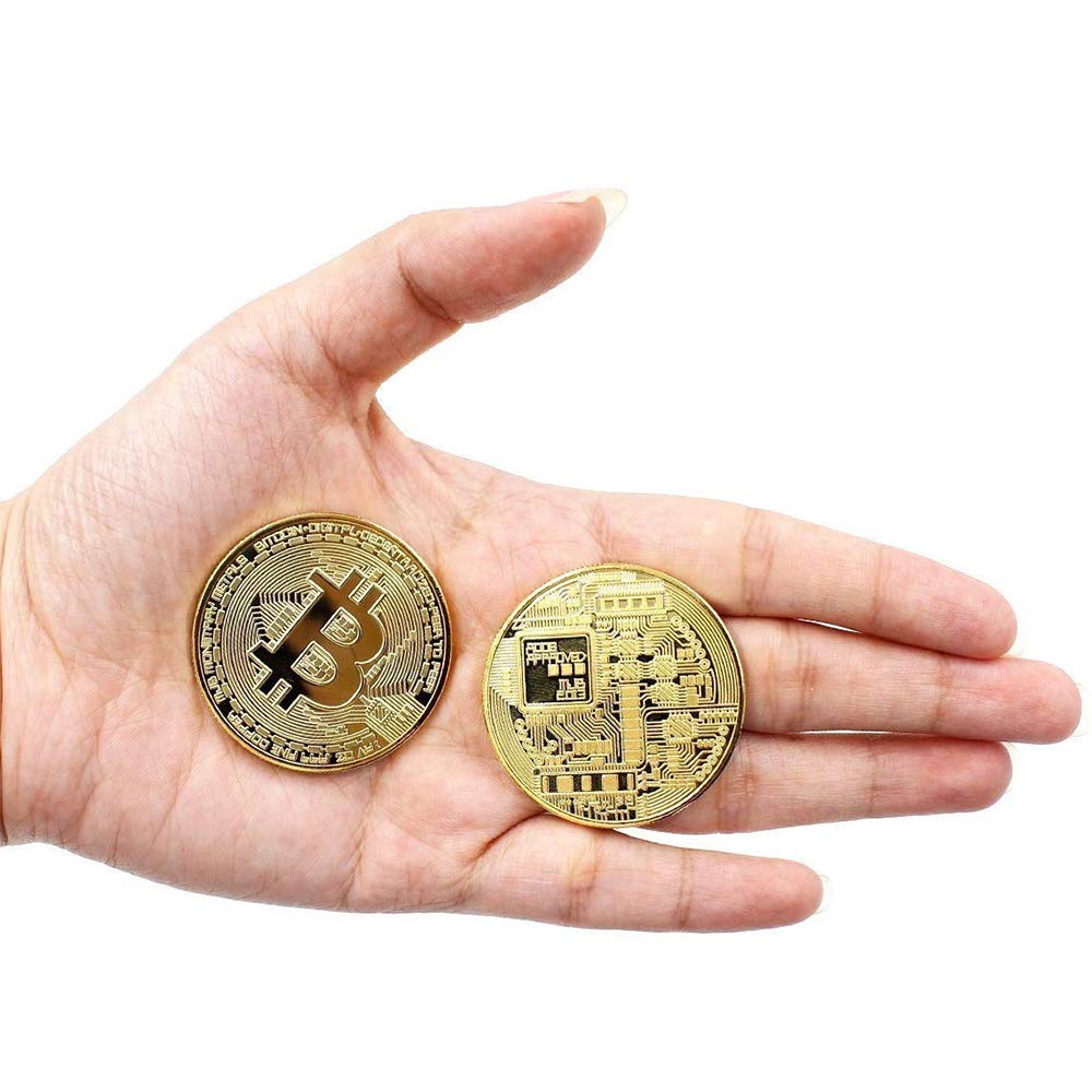 Amazon | Smilemall ビットコイン BitCoin ヨッロパ アメリカ コイン 記念硬貨 金メッキ (ゴールデン) 通販