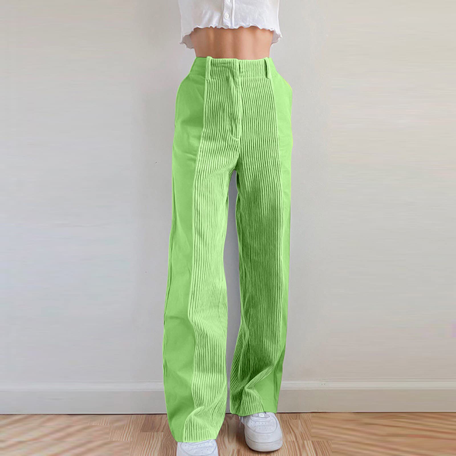 Pantaloni da jogging da donna, per il tempo libero, larghi, da donna, comodi, a vita alta, a gamba dritta, pantaloni da lounge da donna, blu
