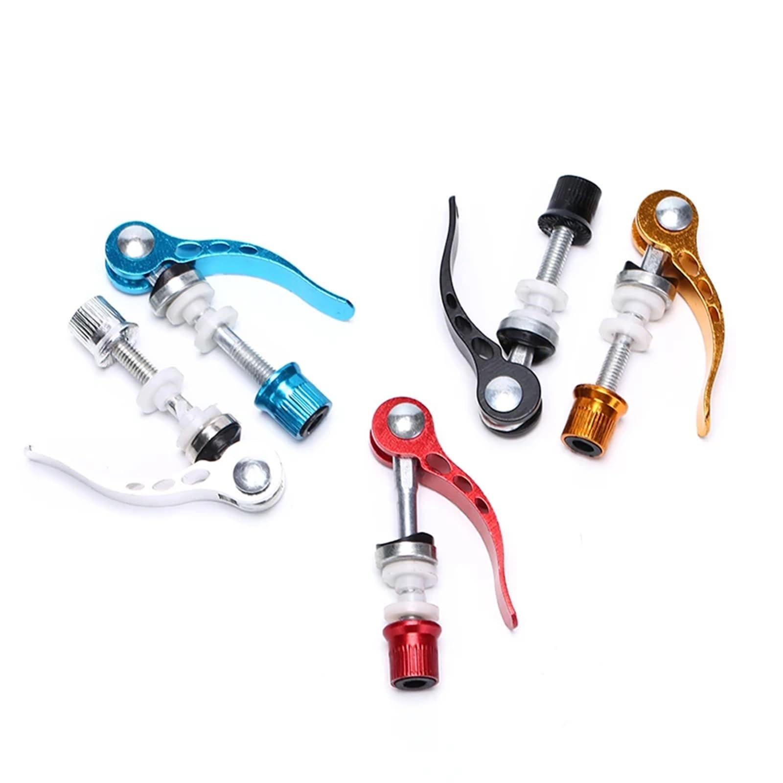 Vite a sgancio rapido per morsetto sedile 5 Pezzi Di Accessori For Mountain Bike In Lega Alluminio Morsetto Reggisella Bullone Spiedino Sgancio Rapido(Silver)