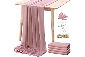 NETANY Dusty Rose Table Runner 29x120 Inches