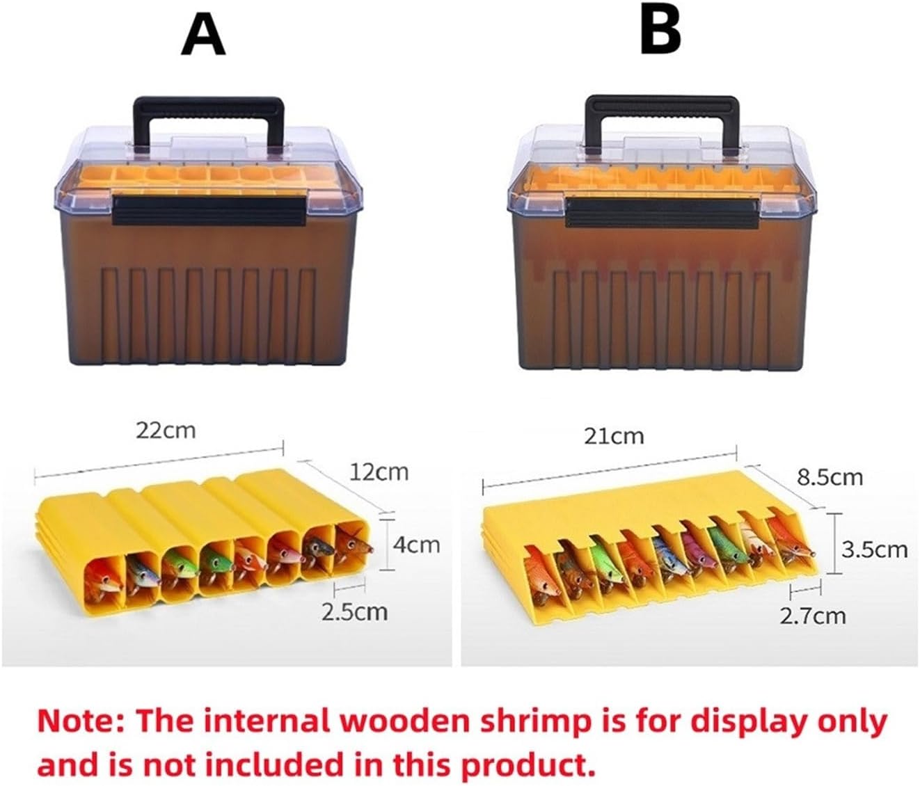 Fishing Tackle Box Squid Jig Organizer Boxes Metal Cast Spoon Lure Plastic Storage Minnow Hard Bait Container Sea Tool(C)
