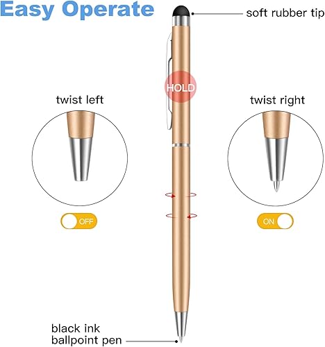 Miniatura 2 de StylusHome - Bolígrafos capacitivos universales 2 en 1 para pantallas táctiles, para iPad, iPhone, tabletas, Samsung Galaxy, todos los dispositivos