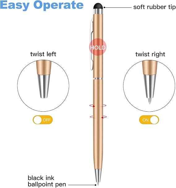 Stylus Pens for Touch Screens,10 Pack Universal 2 in 1 Capacitive Stylus