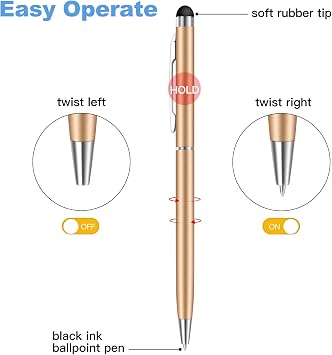 Stylus Pens for Touch Screens,10 Pack Universal 2 in 1 Capacitive Stylus