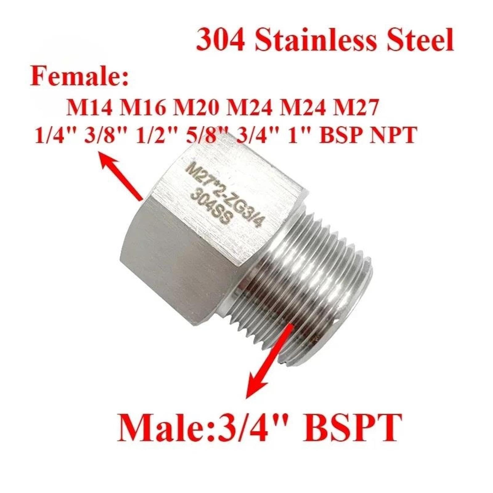 3l4 BSPT Bushing Reduktora Hexagonalnego Do Wysokiego Ciśnienia