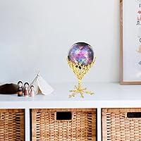 Vista 6 de Soporte de esfera de cristal de aleación, base de metal para nido de pájaros, para decoración del hogar, compacto y diseño para bolas de cristal