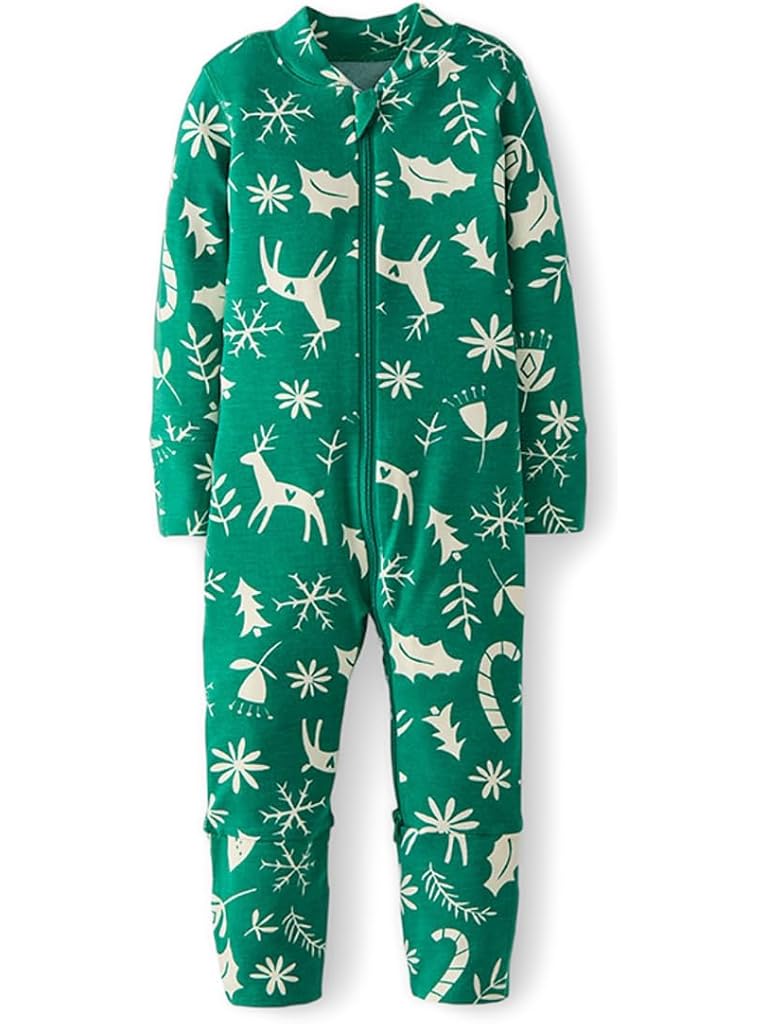 Green Hanna Andersson 2-Way Zip Sleeper in HannaSoft™ (Infant/Toddler)