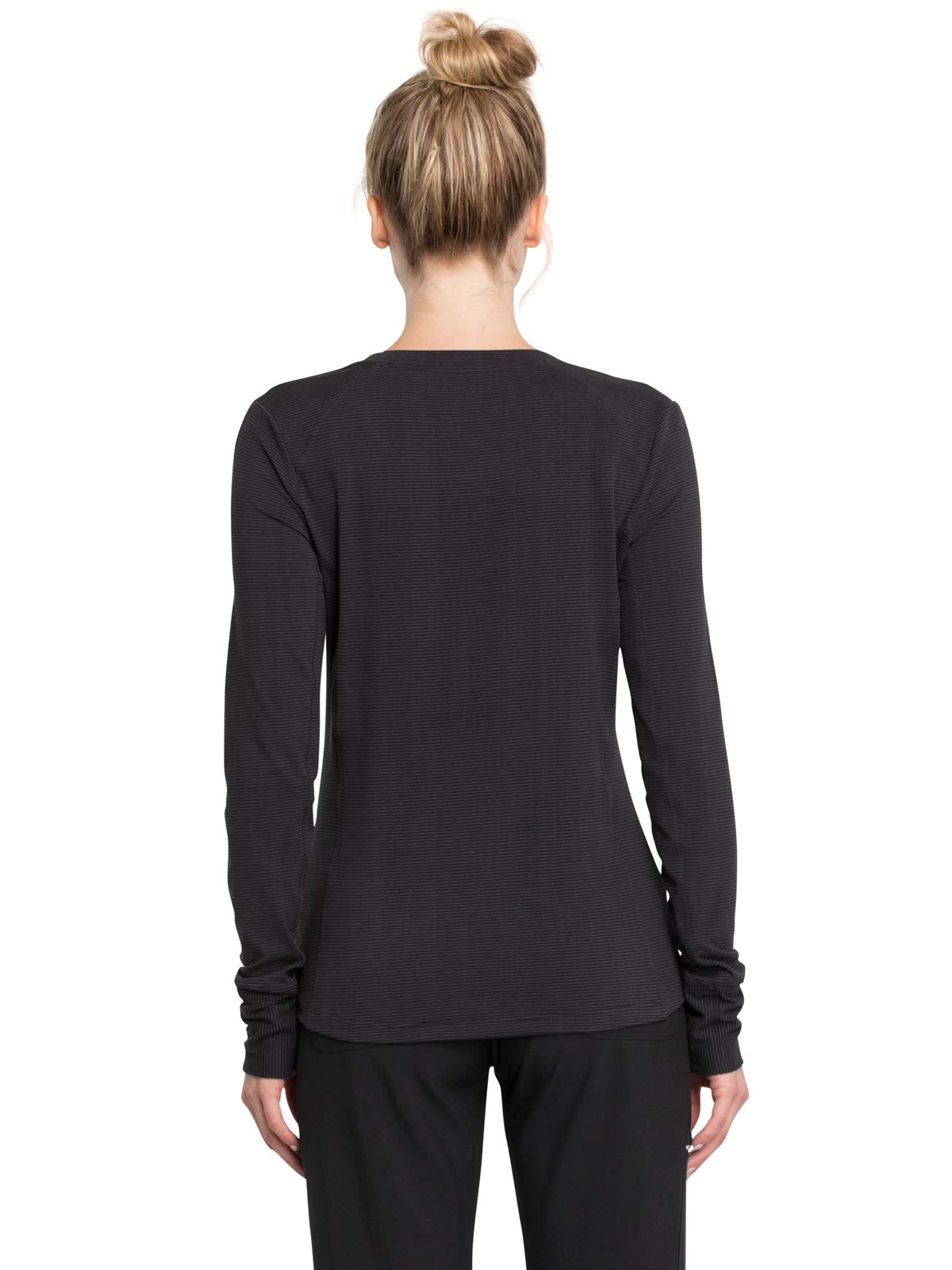 Infinity Cherokee Women Underscrubs Long Sleeve Knit Tee CK765, XS, Pewter/Black