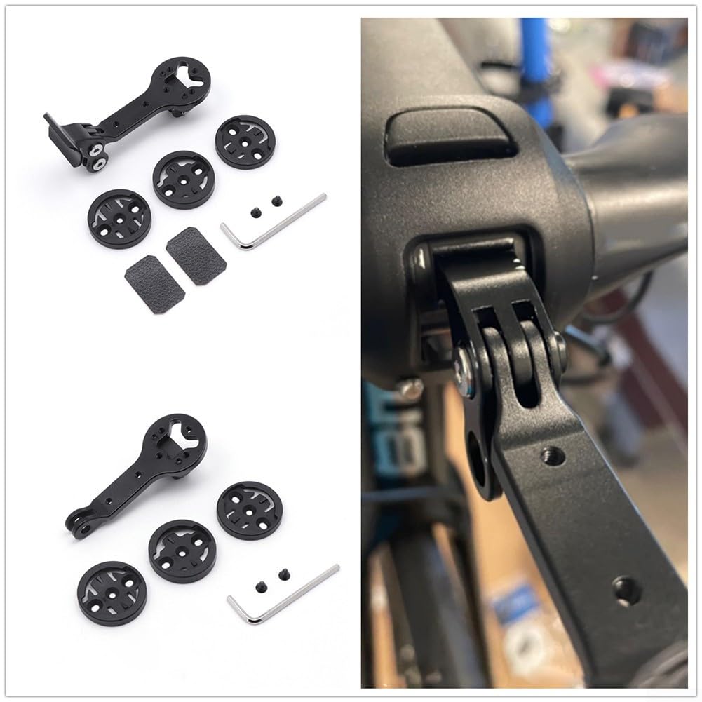 Supporto per computer da bici per BMC compatibile con Garmin per Brayton per WAHOO Supporto adattatore in alluminio leggero accessorio da ciclismo per fissaggio dispositivo (A)