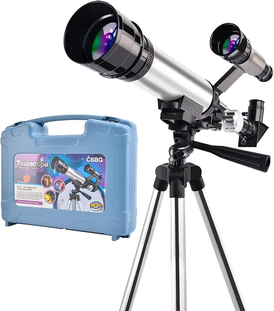 HONPHIER Telescope for Kids Beginners 60mm Astronomical Refractor Telescope with Adjustable Tripod Educational Learning Toy Portable Travel Telescope Perfect for Kids Children Teens