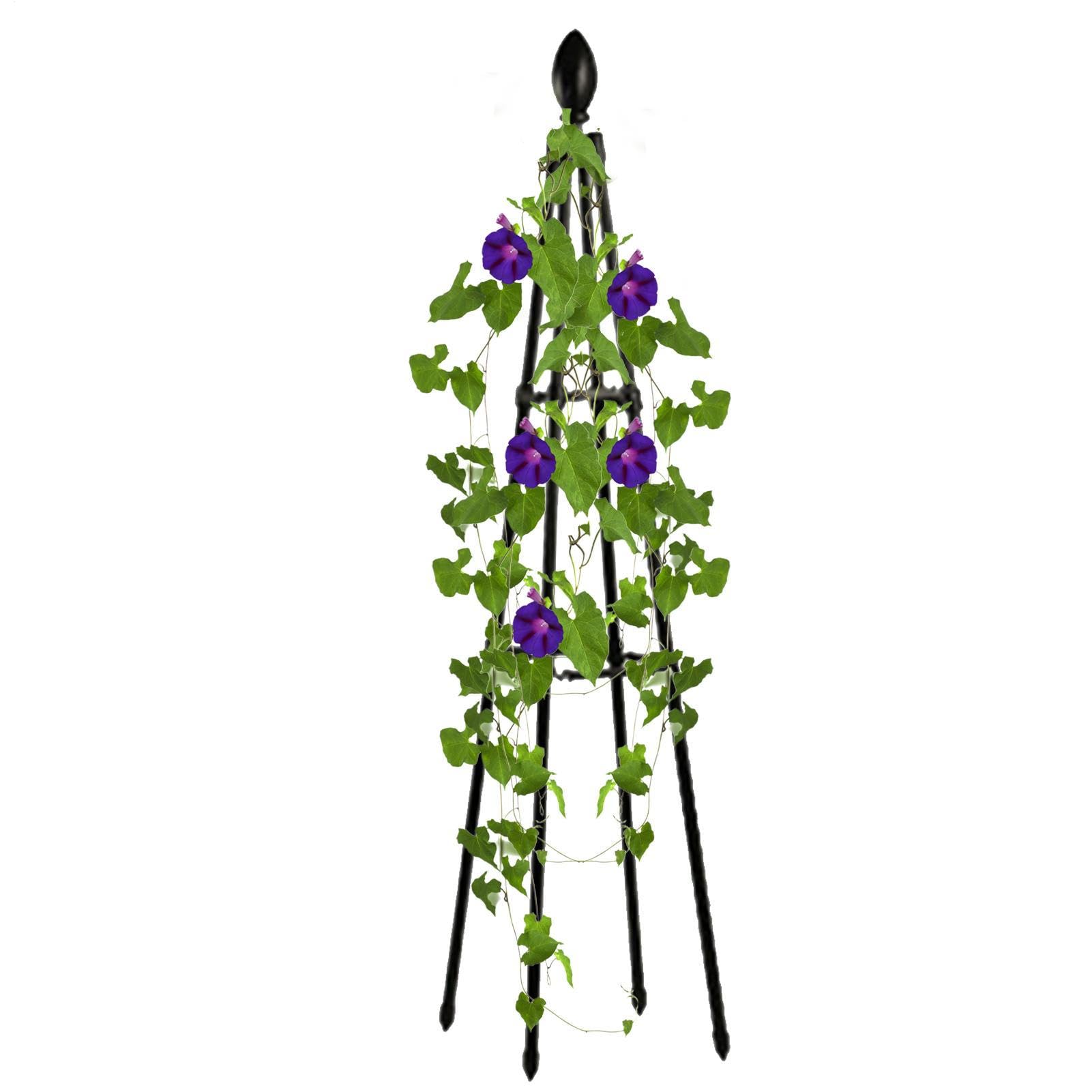 Garden Trellis For Climbing Plants Outdoor, Metal Obelisks For Climbing Plants, Support Frame Metal Rustproof Obelisk Tower, Houseplants Accessories For Vegetables, Sweet Pea, Potted, Fruits