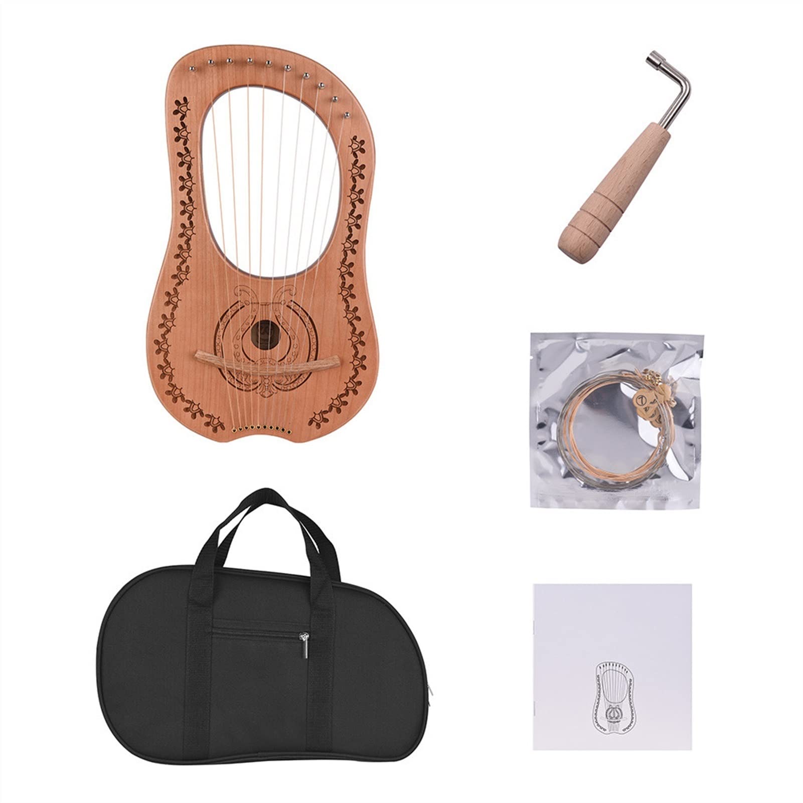 Amazon.co.jp: WowZza 木製ライアーハープ 10 弦木製ライアーハープ