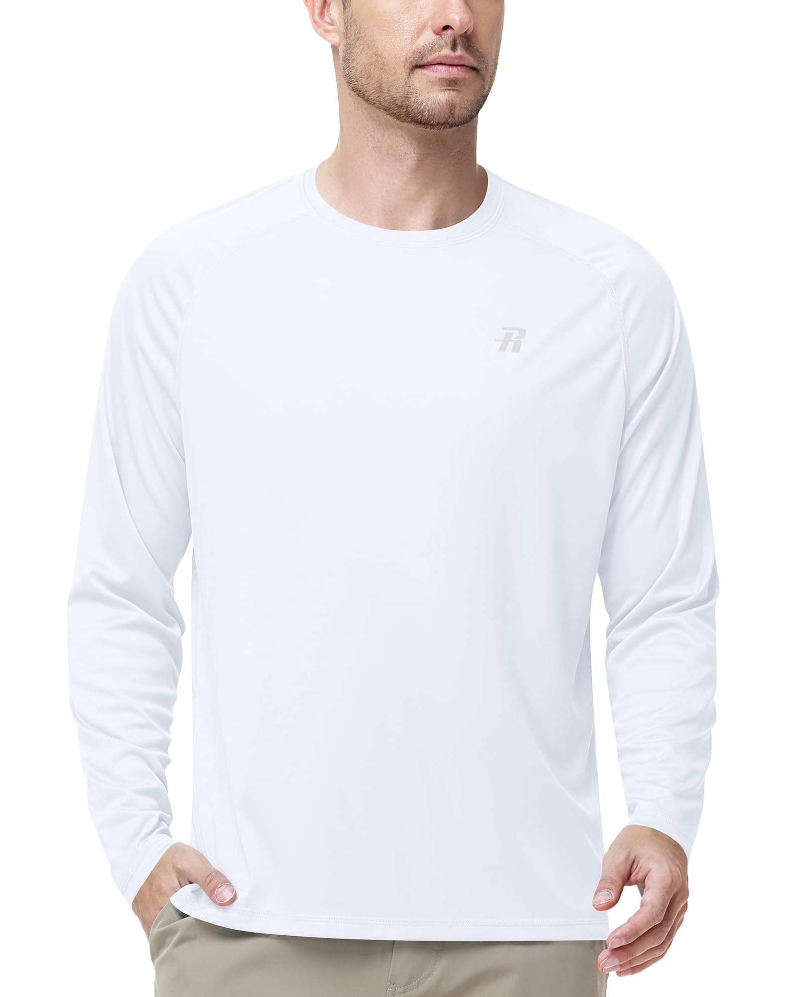 Runhit UV Shirt Herren Langarm UPF 50+ Sonnenschutz Schwimmshirt Atmungsaktives Schnelltrocknendes Rashguard für Surfen Angeln Wandern Outdoor