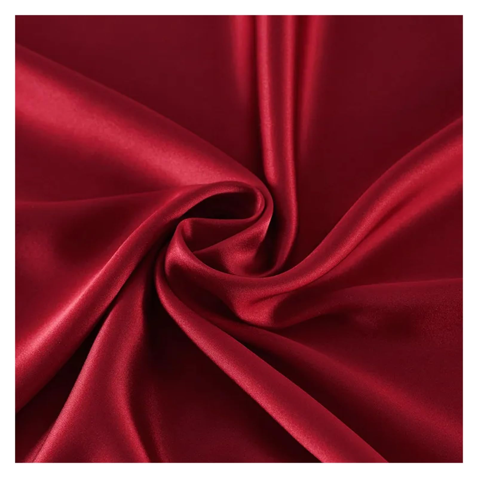 Tissu 100% Soie de mûrier 22 mm bordeaux au mètre pour couture de robe