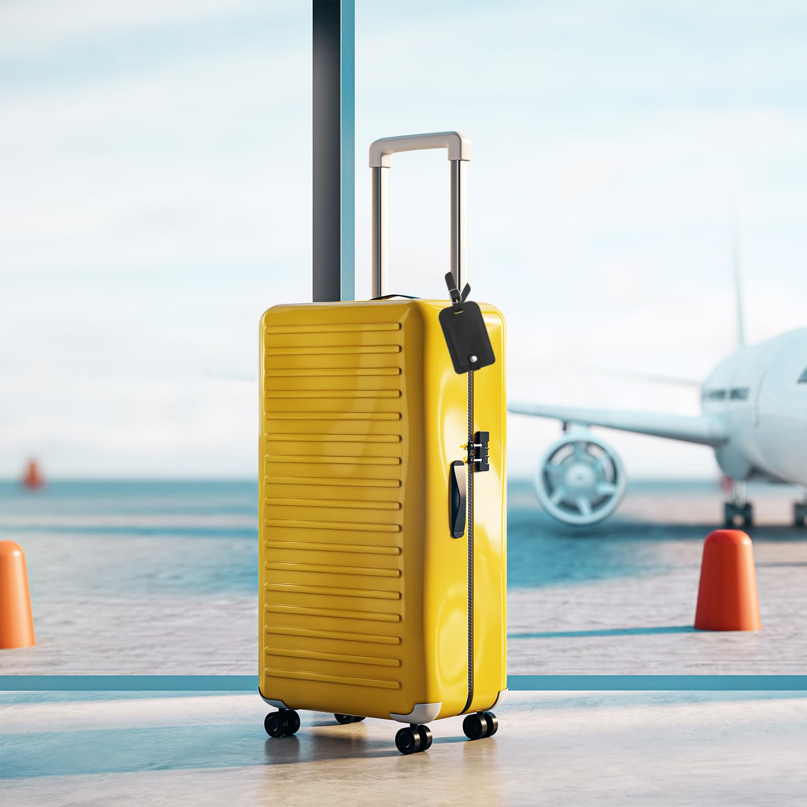PATIKIL 2pz Etichette per Bagagli, Etichette per Valigie Pelle Pu con Chiusura a Scatto Etichetta Viaggio Identificatore Bagagli Protezione Privacy Accessori Viaggio, Grigio