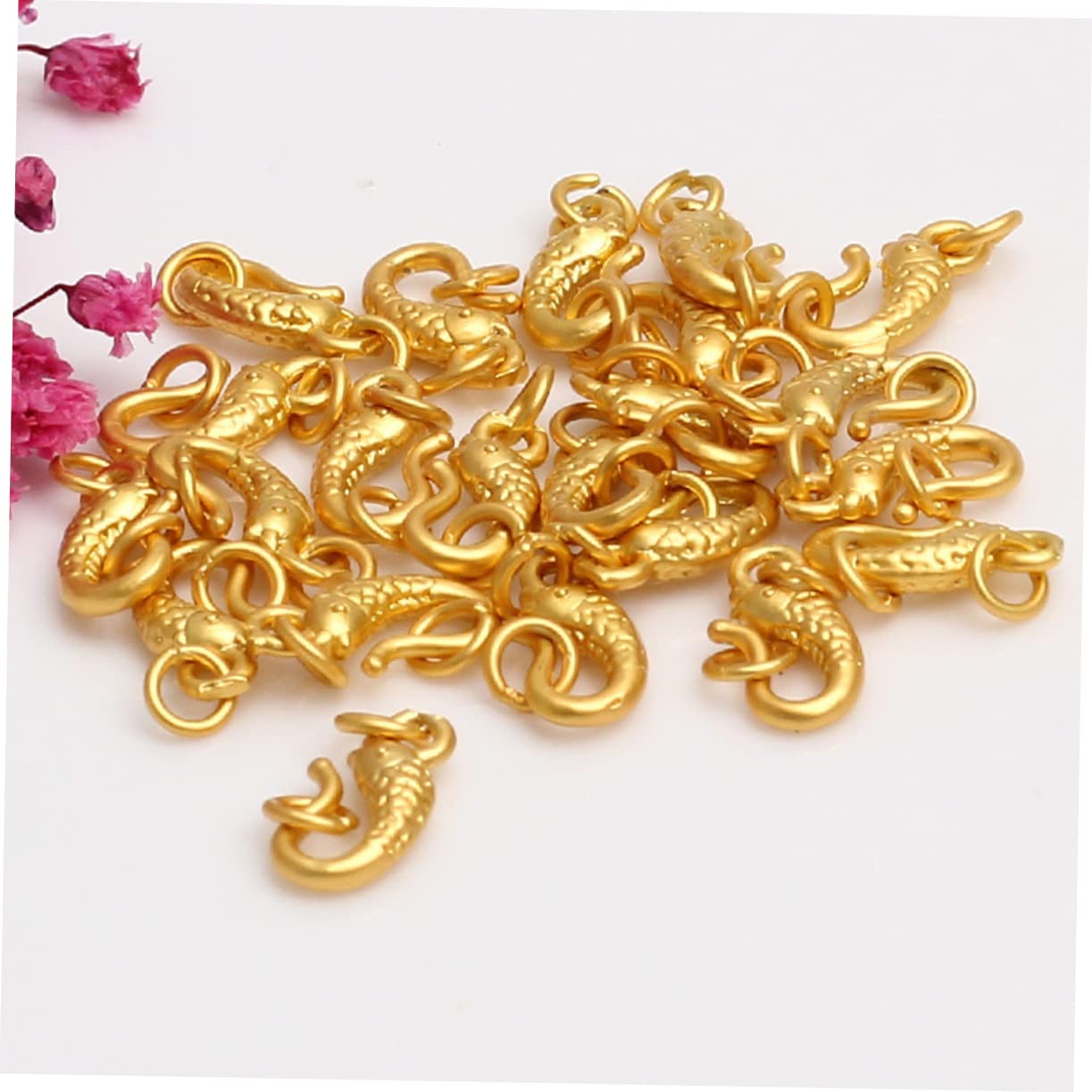 NUOBESTY 40pezzi Chiusure Per Collane Fai Da Te Da Chiusura Forma Di Pesce Accessori Per Gioielli Perfetta Per Collane e Braccialetti