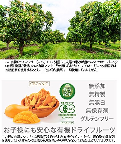 Amazon.co.jp: JASオーガニック認定 タイ産有機ドライマンゴー