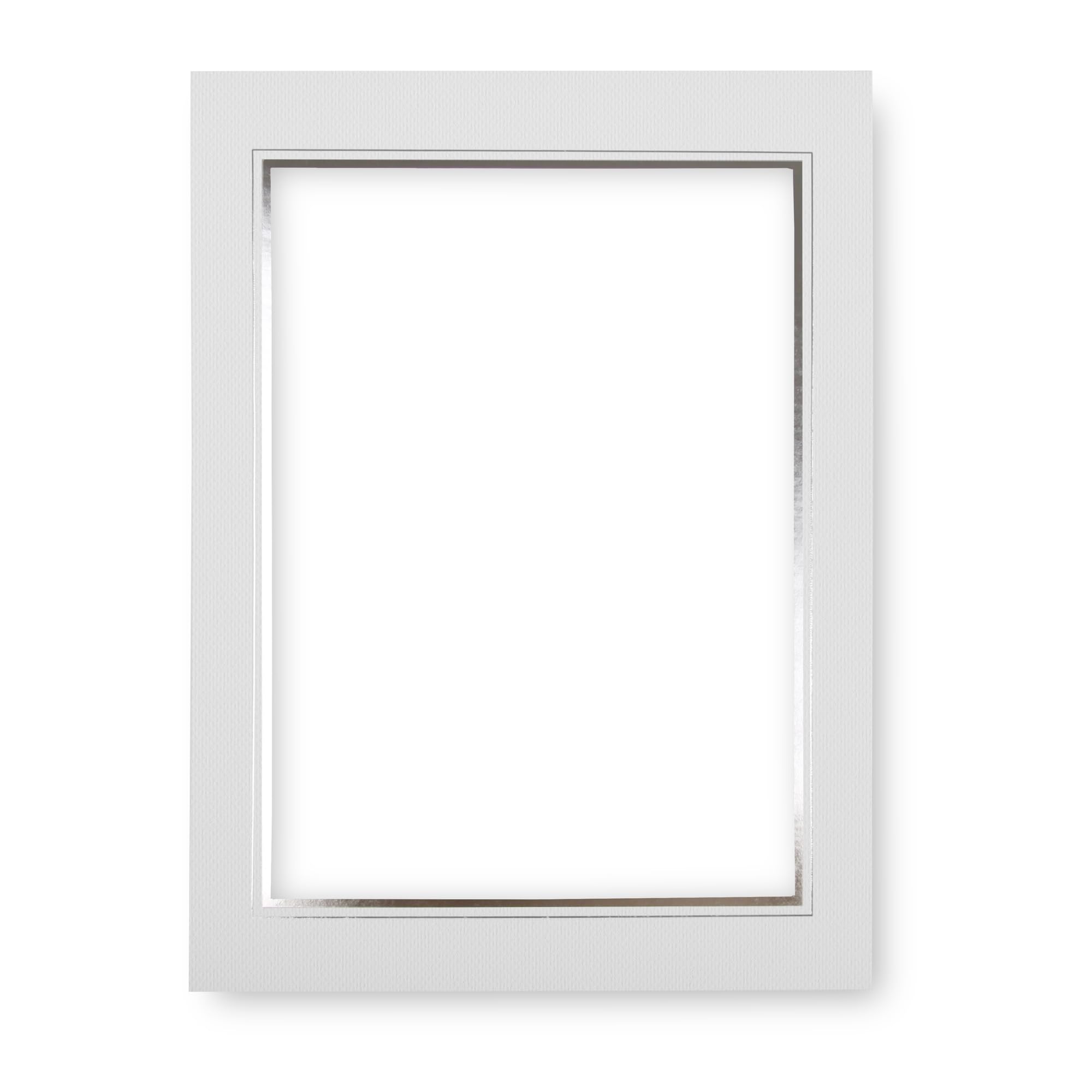 100er Endlos-Leporello 18x24 cm, Leinen weiß Silberprägung, Passepartout für Fotos im Format 15x20 cm, Fotoblock Foto-geschenk Jubiläum