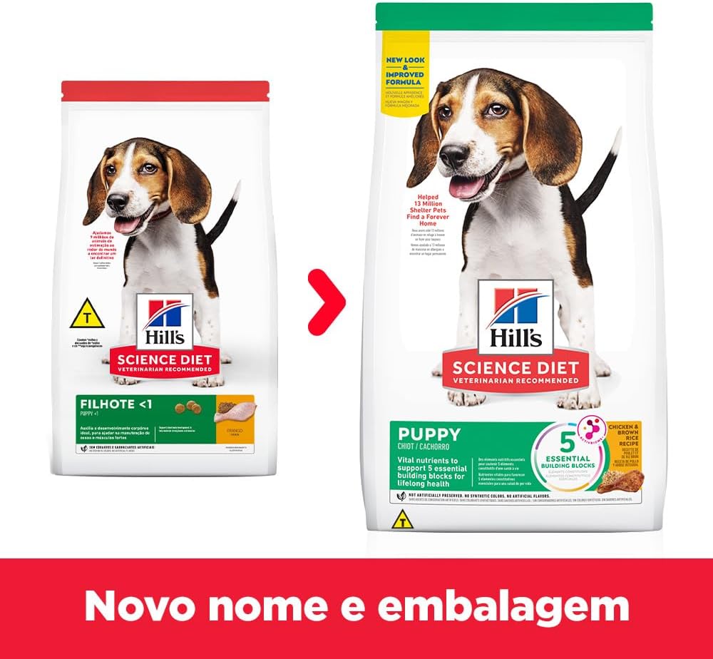 Hill’s Science Diet, Ração, Cães Filhotes, Frango, 7,03 kg