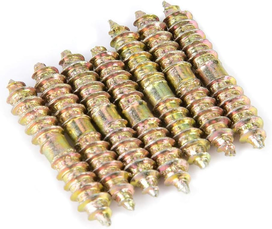 20pcs Double Ended Dowel Screw Self Tapping Threaded Bolts Woodworking