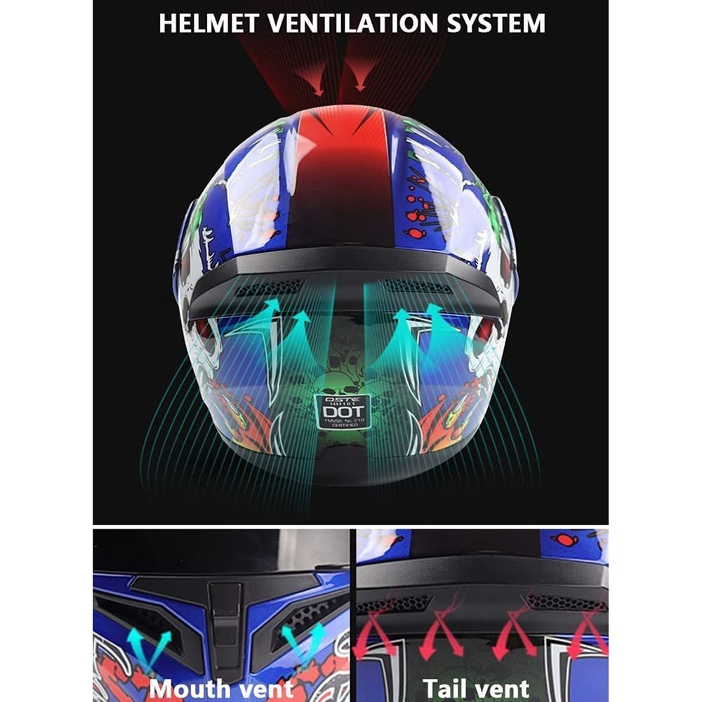 Casco Moto Integrale Con Bluetooth E Doppia Visiera - Approvato DOT/ECE - Calotta In ABS - Taglie S-XXXL (fino A 65cm) - Per Uomo E Donna - 2