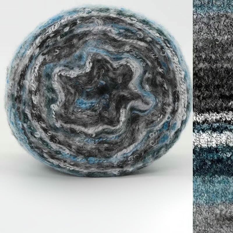 5-10 Piezas de Hilo de Mohair Degradado de 100 g, Hilo de Lana bouclé de Colores, para Tejer a Mano suéteres, cárdigans, Bufandas y Gorros
