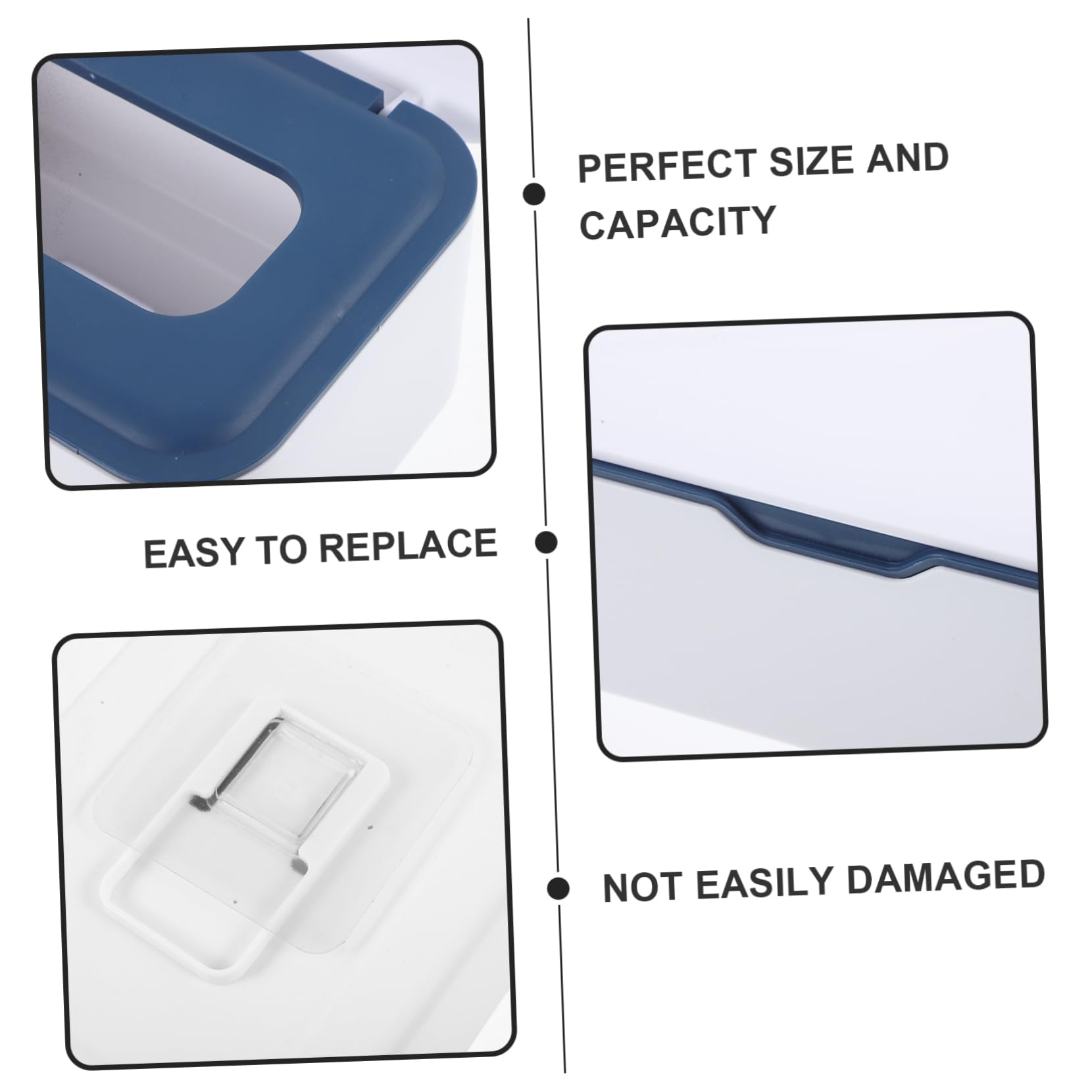 Boîte à Lingettes Humides Portable et Pratique pour Bébé, Lot de 2 Gris et Bleu, Couvercle Étanche, Matériau Résistant, pour Poussettes, Berceaux et Usage Quotidien la Maison