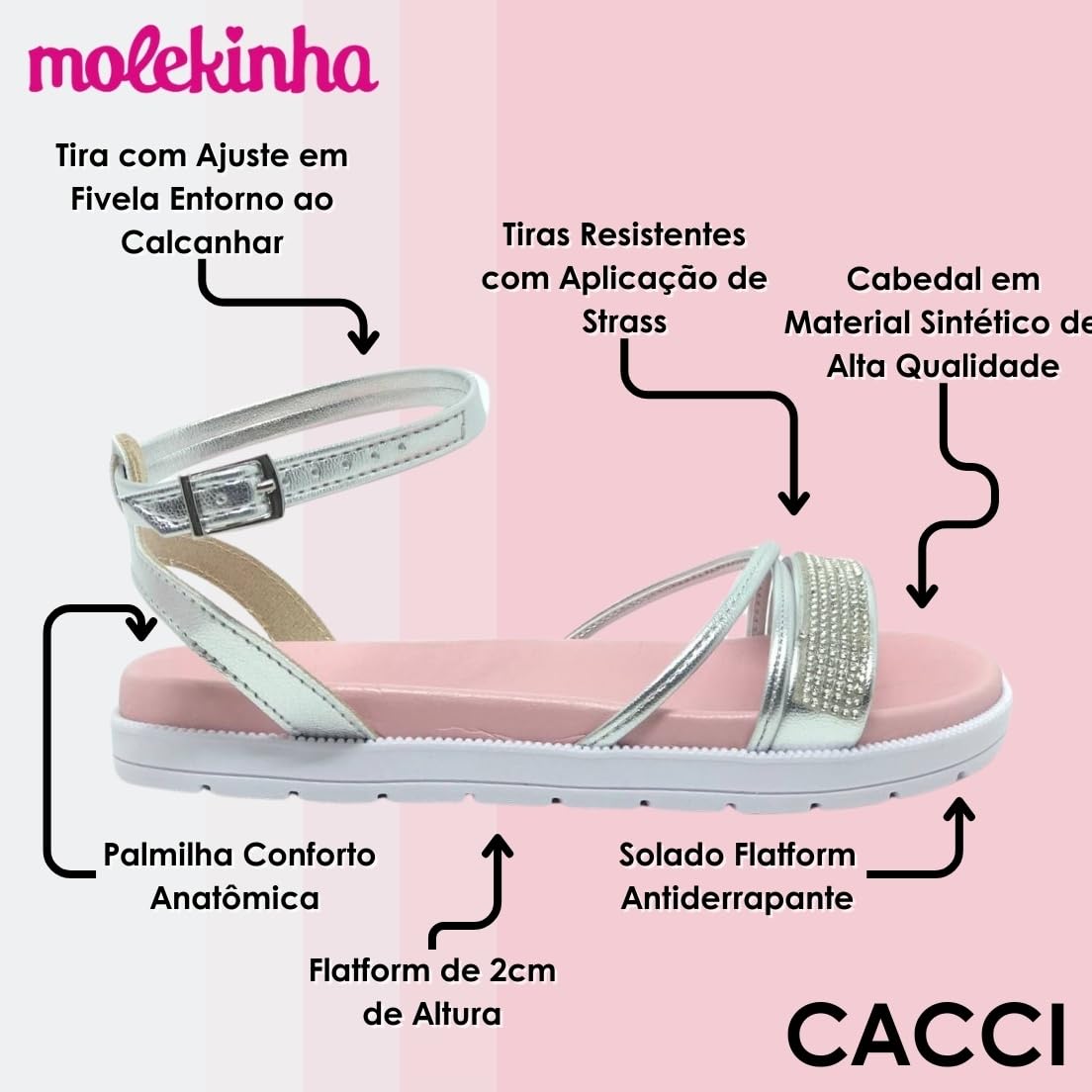 Sandália Papete Infantil Molekinha 2352.111 Meninas em promoção! Veja a oferta e mais achadinhos de Sandálias & Chinelos Infantis 3 Hoje é o melhor dia para comprar Sandália Papete Infantil Molekinha 2352.111 Meninas com aquele preço maroto! Promoção! Aproveite a oferta! 3