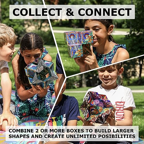 Image of Shashibo Gift Box of 4- The Shape Shifting Box (36 Rare Earth Magnets) STEM /STEAM Fidget Geometric 3D Magnetic Transforming Magnetic Box Magic Cube