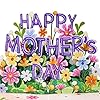 Paper love frndly 3d happy mothers day pop up card handcrafted 100 recycled and eco friendly 8 x 6 cover with note tag  urban country home decor