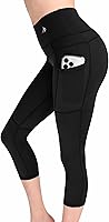 Vista 14 de CompressionZ Leggings capri de compresión de cintura alta para mujer, control de abdomen, entrenamiento, gimnasio, pilates, viajes, pantalones