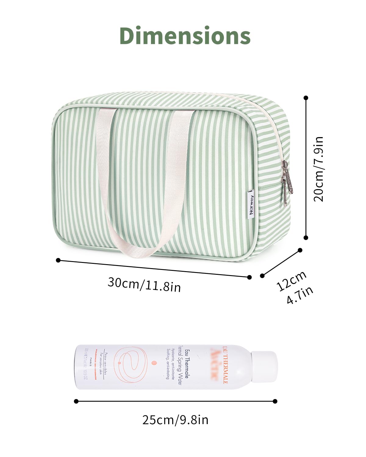 Narwey Toiletry Bag, Large Toiletry Bags for Women, Full Size Wash Bag Women, Large Makeup Bag with Handles, Portable Toiletries Bag for Travel, Make up Cosmetic Organizer for Essentials - 4