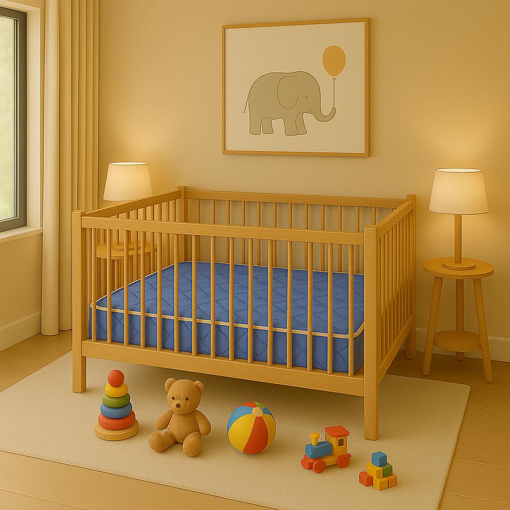 COZY COIR - Cocoon Baby Mattress for 0 to 2 Years Crib Mattress for Baby (Blue, 111 x 65 x 10 cm)-image-37