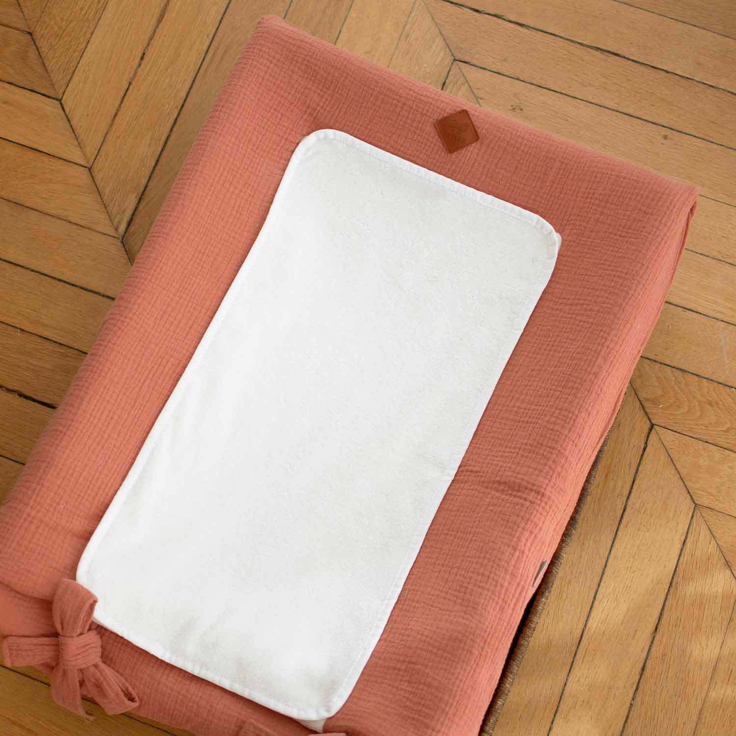 SEVIRA KIDS Wickelauflagenbezug aus Baumwollgaze, Jeanne – 70 x 50 cm, hergestellt in Frankreich, 70 x 50 cm