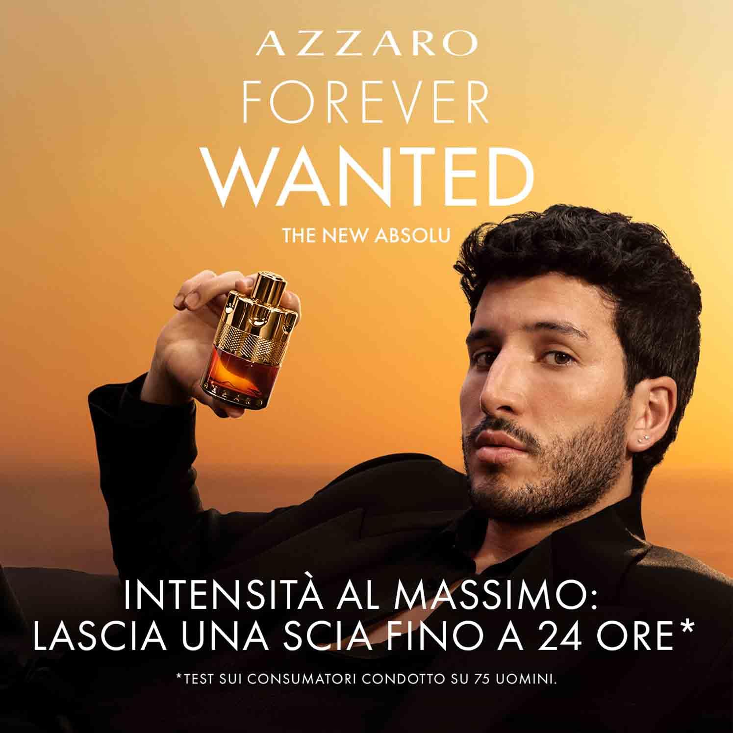 Azzaro Forever Wanted Absolu Profumo Uomo, Fragranza Maschile Intensa, Sofisticata e Sensuale, Note Ambrate e Legnose, Con Incenso Vibrante, Vaniglia Calda e Whisky, A Lunga Durata