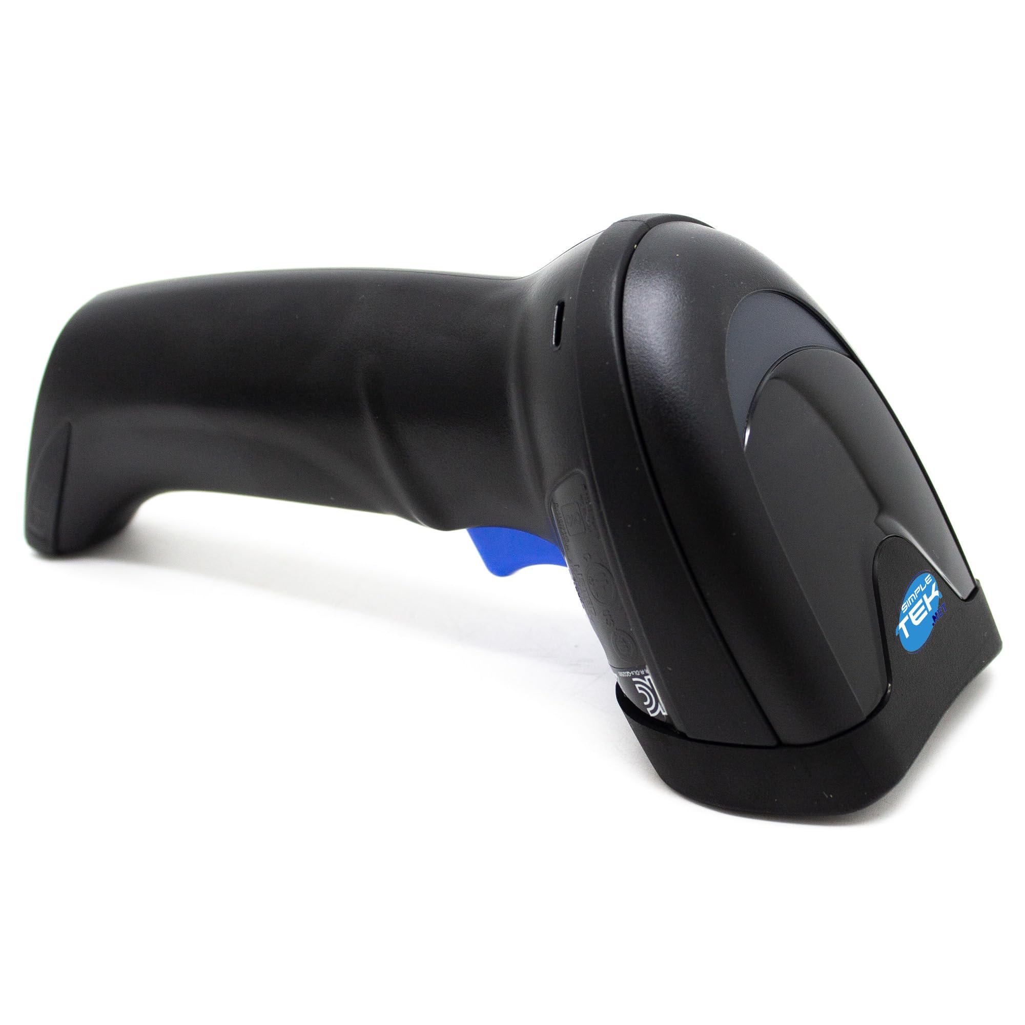 SIMPLETEK Czytnik kodów kreskowych USB 1D/2D z podstawką — kompletny zestaw zawiera kabel USB i uchwyt