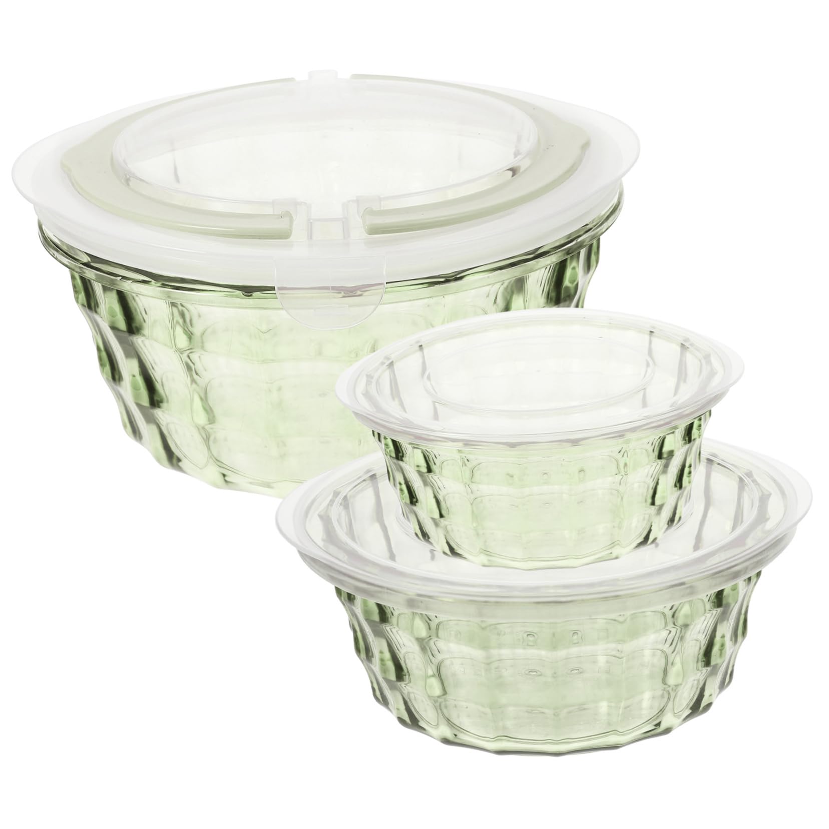 3piezas Caja De Almacenamiento De Cocina Unid Asa y Tapa Sellada Contenedores Para Cereales y Frutas