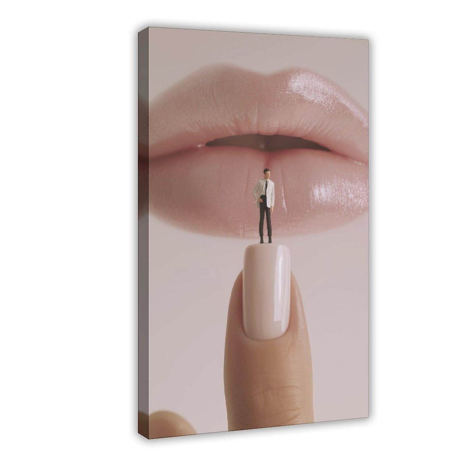 Maneater Lips Surreal Pop Poster Canvas Poster for Dorm Room Decor Gift