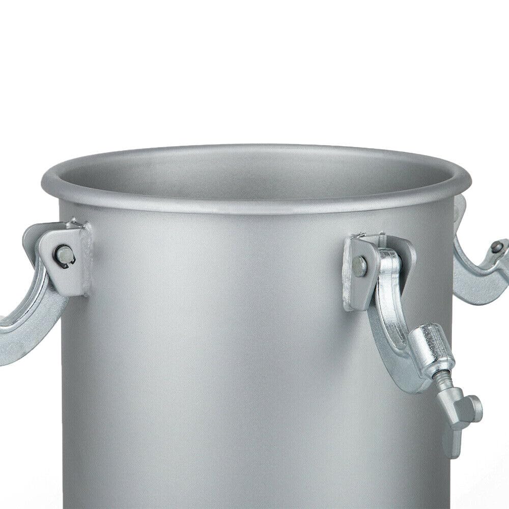 Sistema de pulverización de pintura, depósito de presión de 10 l, pistola de aire comprimido con boquilla de 3 mm, con regulador de aire y válvula de seguridad (plata)